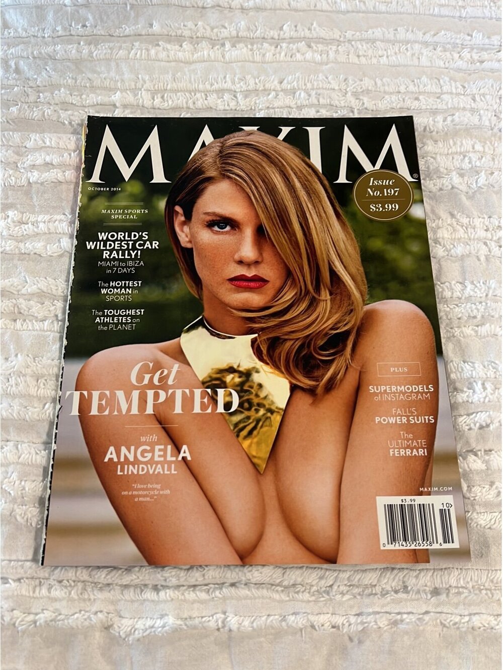 Maxim October 2014 Angela lindvall supermodel instagrams